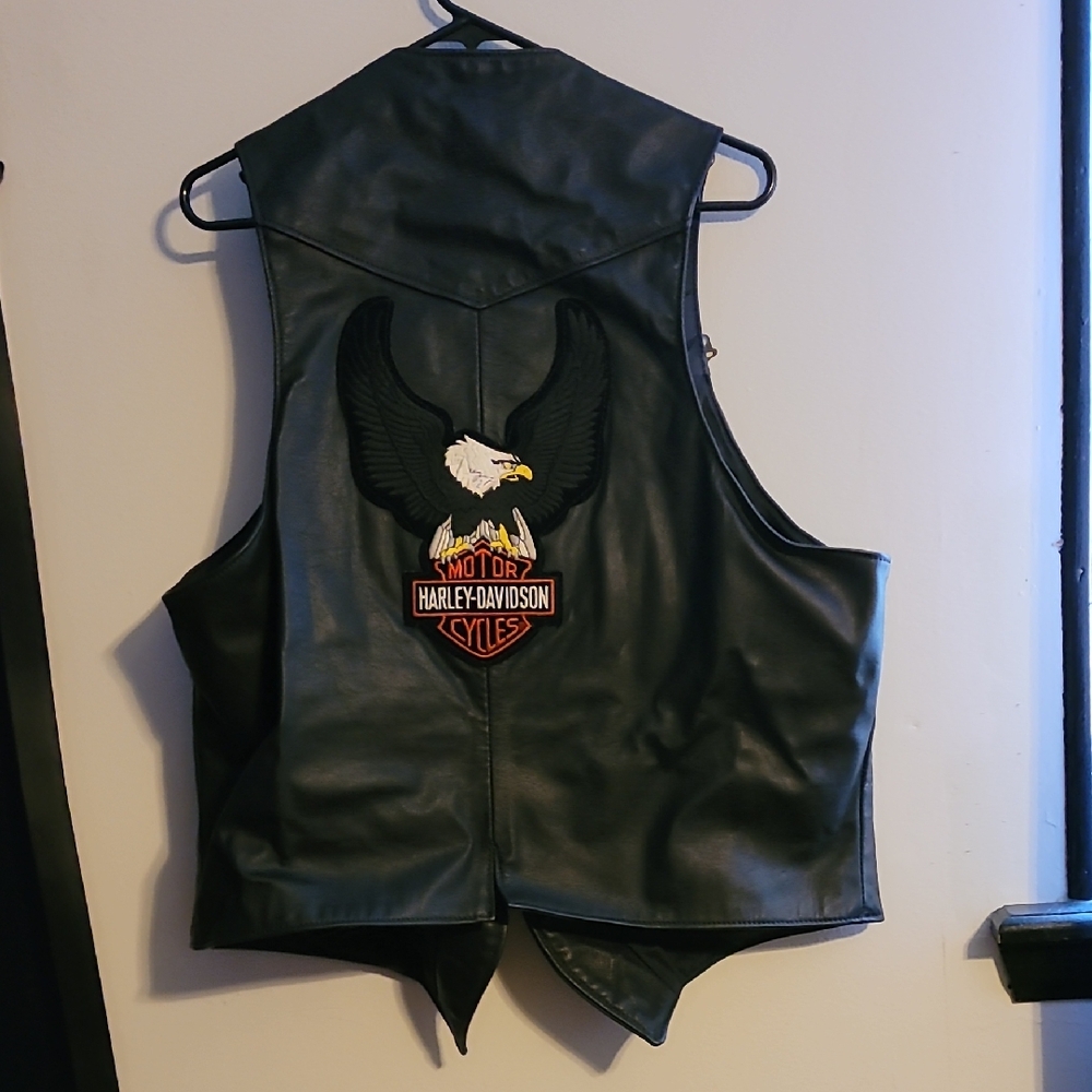 Harley-Davidson Black Leather Biker Vest